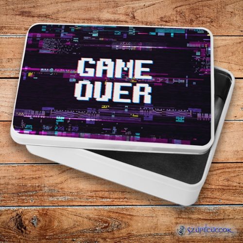 Retro game over kovový sendvičový box (úložný box)