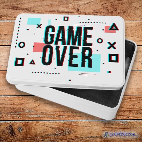 Playstation game over kovový sendvičový box (úložný box)