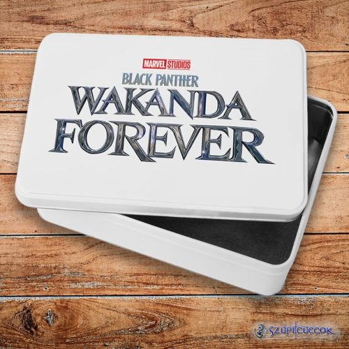Black Panther Wakanda Forever logo kovový sendvičový box (úložný box)
