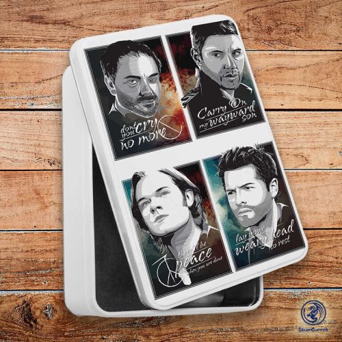 Supernatural Sam, Castiel, Dean, Crowley kovový sendvičový box (úúložný box)