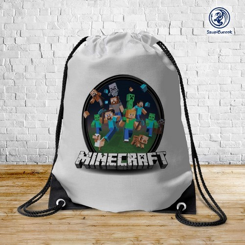 Minecraft - Okrúhle logo vak na šnúrky