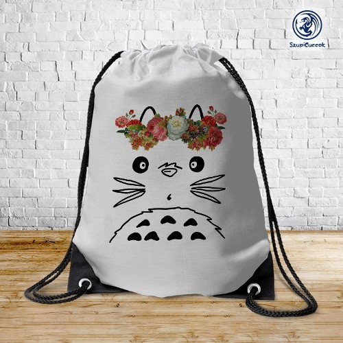Totoro kvety vak na šnúrky